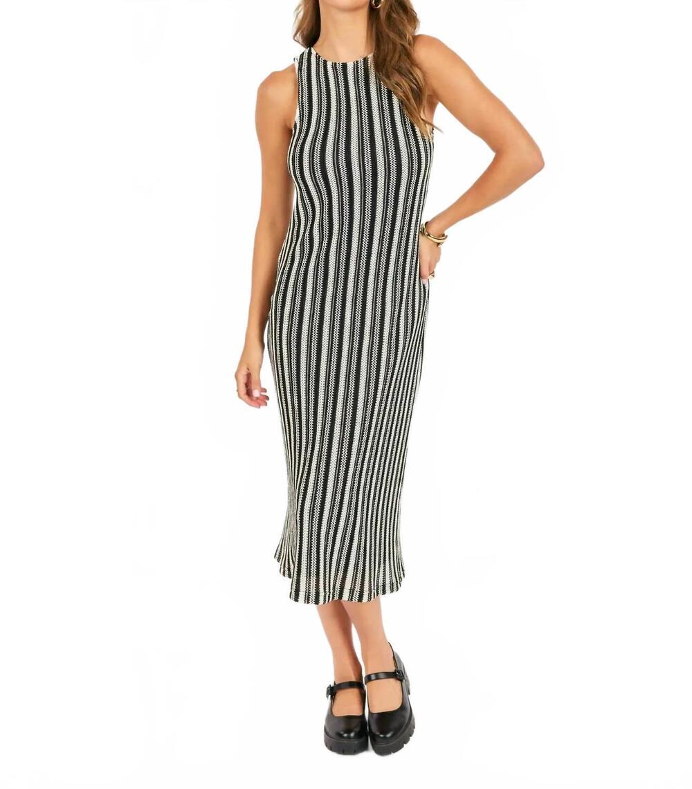 NEW SADIE & SAGE women's moonlit path knit dress in black